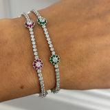 Bracciale tennis fiore